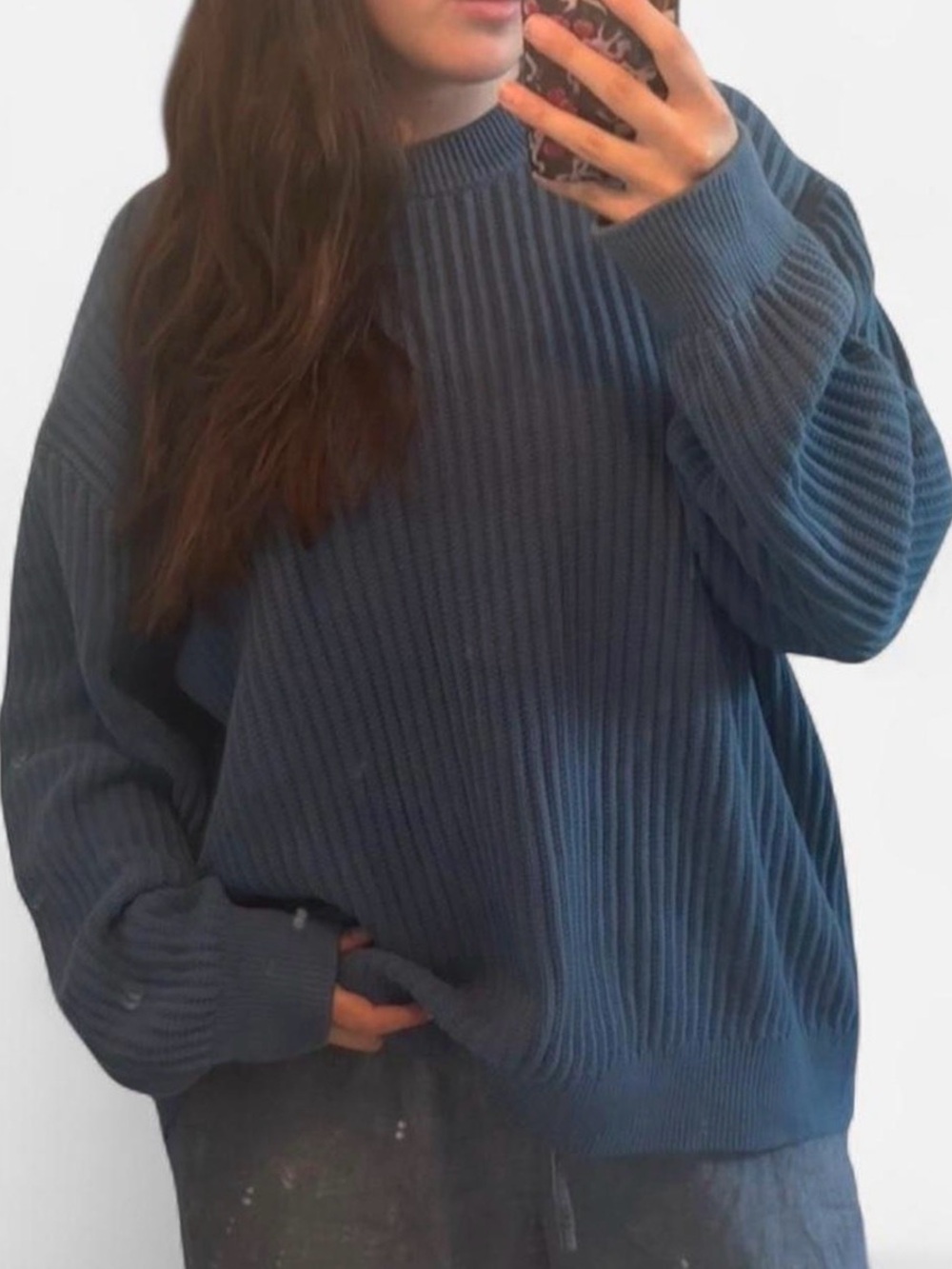 H&M blue oversized sweater Size XL #knitwear #oversized